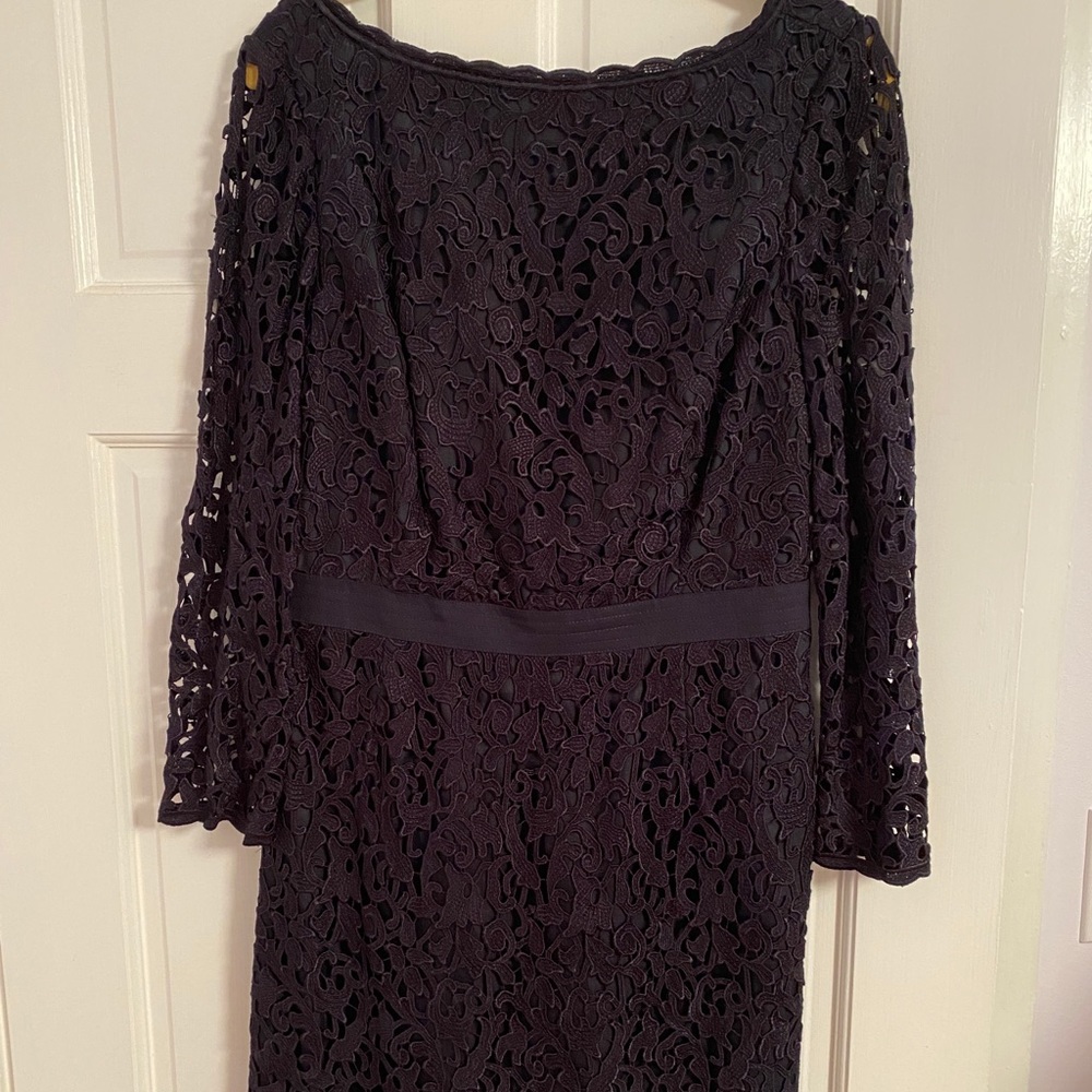 Tory Burch dark Navy lace dress with v-back